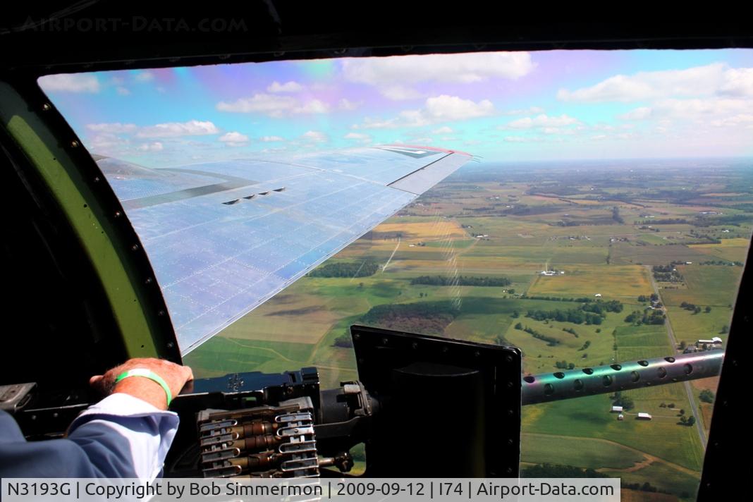 N3193G, 1944 Boeing B-17G Flying Fortress C/N 77255, View of the Ohio countryside from Yankee Lady at 2500'.