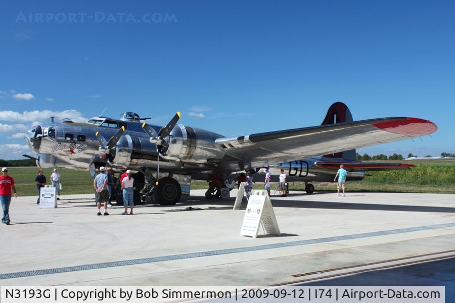 N3193G, 1944 Boeing B-17G Flying Fortress C/N 77255, MERFI fly-in, Urbana, Ohio