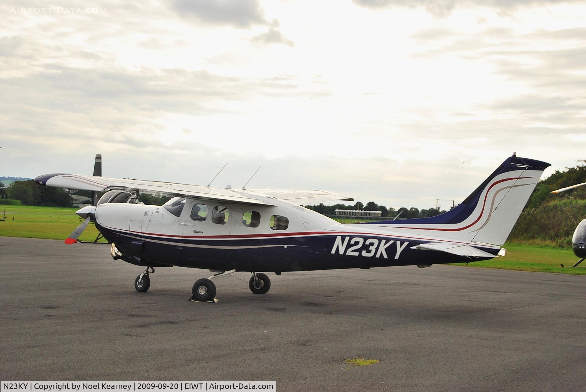 N23KY, 1979 Cessna P210N Pressurised Centurion C/N P21000447, Parked on the apron
