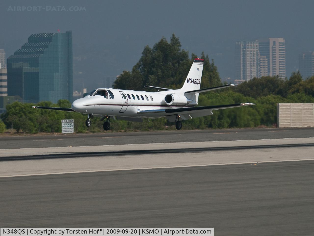 N348QS, 1996 Cessna 560 Citation Ultra C/N 560-0348, N348QS arriving on RWY 21