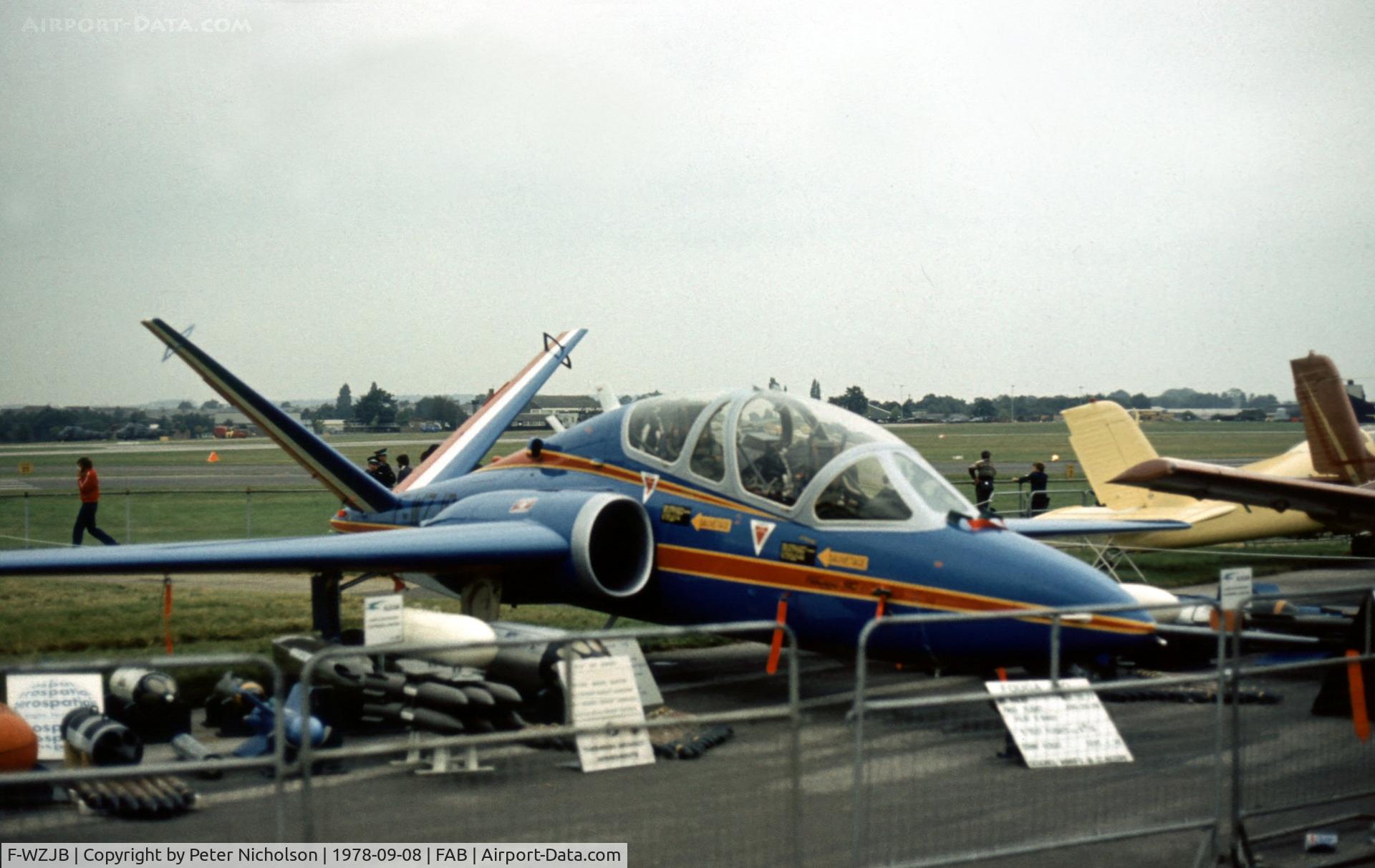 F-WZJB, 1978 Aerospatiale Fouga 90 C/N 01, The Fouga 90 first flew on August 20, 1978 and a month later was demonstrated at the 1978 Farnborough Airshow.