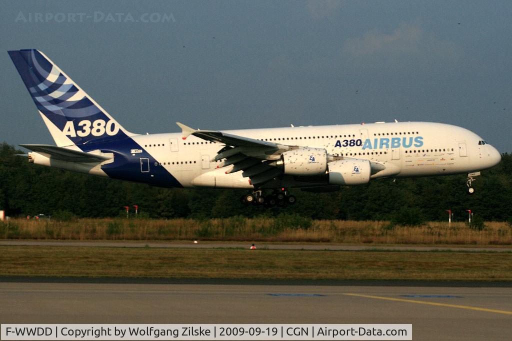 F-WWDD, 2005 Airbus A380-861 C/N 004, visitor with birds