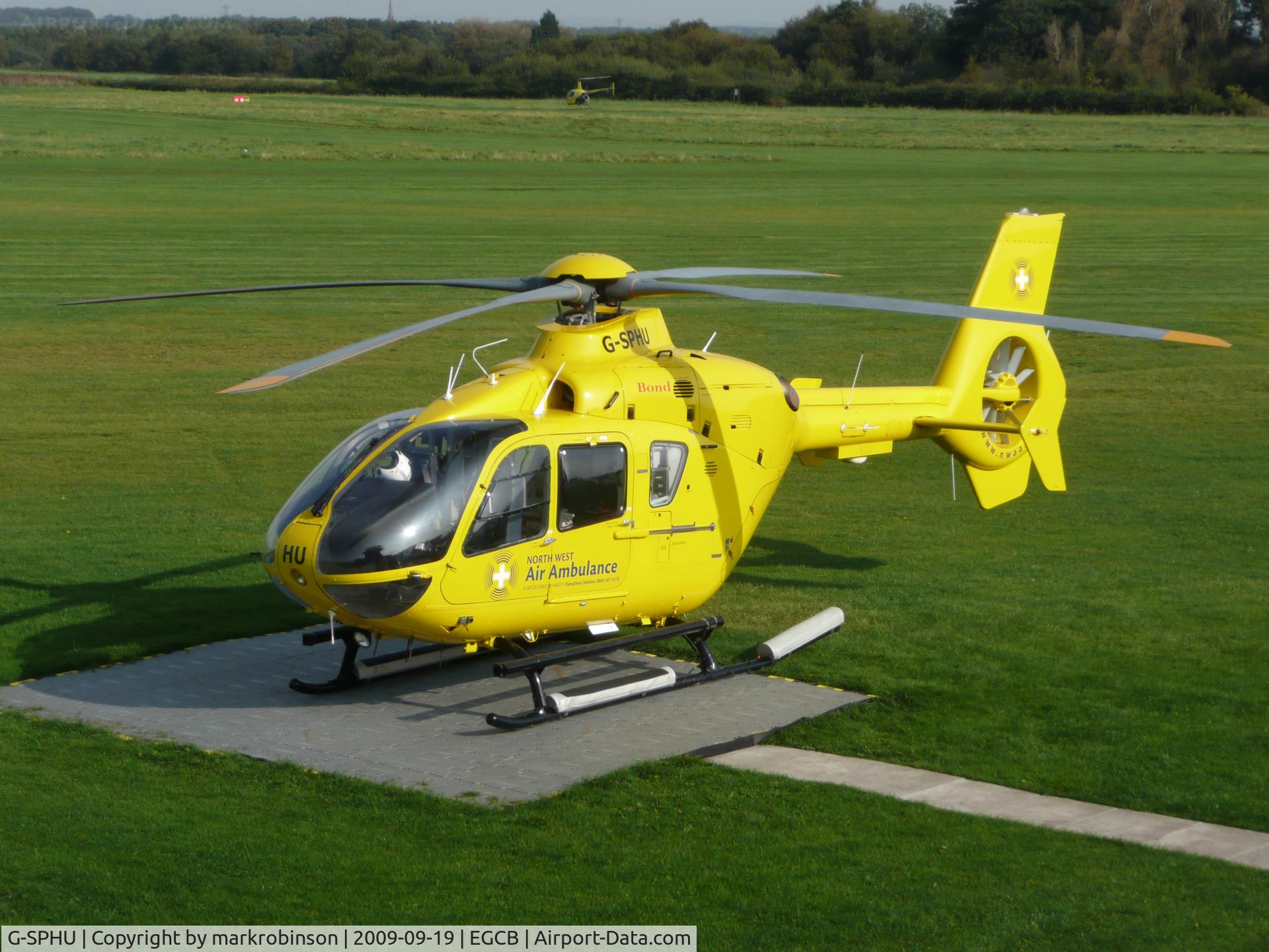 G-SPHU, 2002 Eurocopter EC-135T-2 C/N 0245, taken @ the barton opending day sept