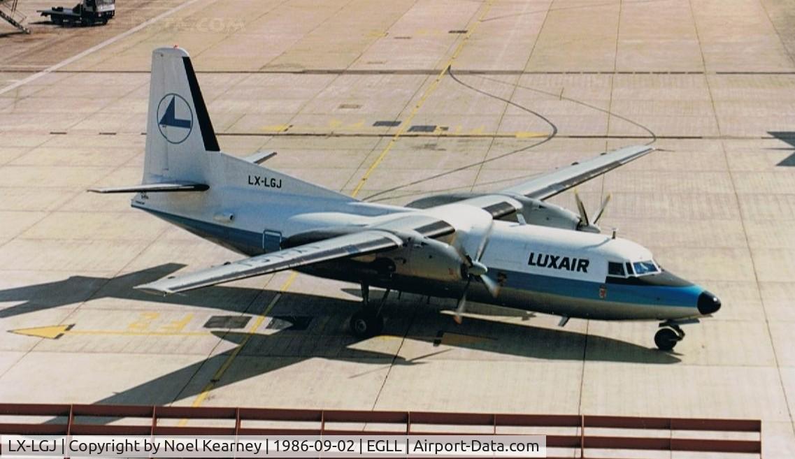 LX-LGJ, 2001 Embraer EMB-145LU (ERJ-145LU) C/N 145395, Fokker F-27 Friendship 200 C/N 10297 (Scanned Image)