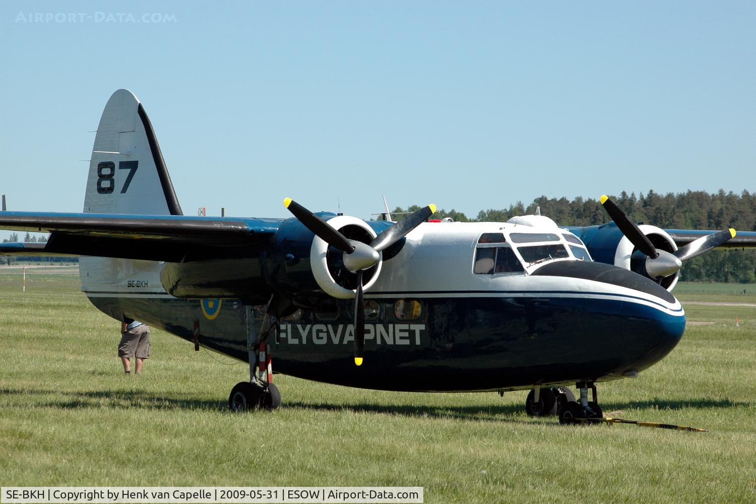 SE-BKH, 1956 Hunting Percival P-66 Pembroke C1 C/N PAC/66/82, This Pembroke in Flygvapnet colours is actually ex RAF XK884.