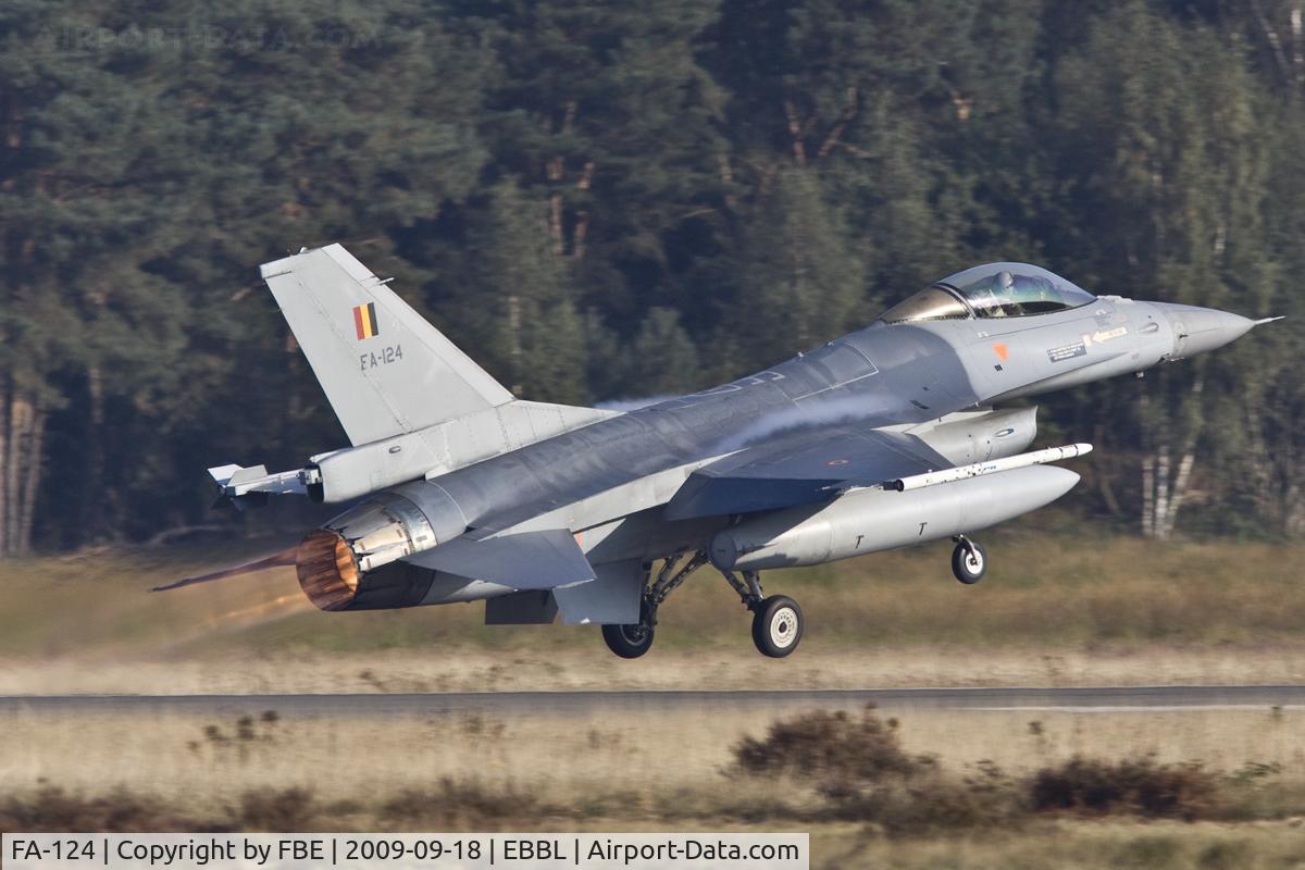 FA-124, SABCA F-16AM Fighting Falcon C/N 6H-124, departing Kleine Brogel for another mission