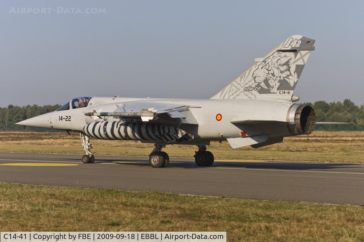 C14-41, Dassault Mirage F-1CE(M) C/N SPF141, Mirage F-1CE from ALA14 Albacete Air Base returns to it´s parking position after a mission from Kleine Brogel