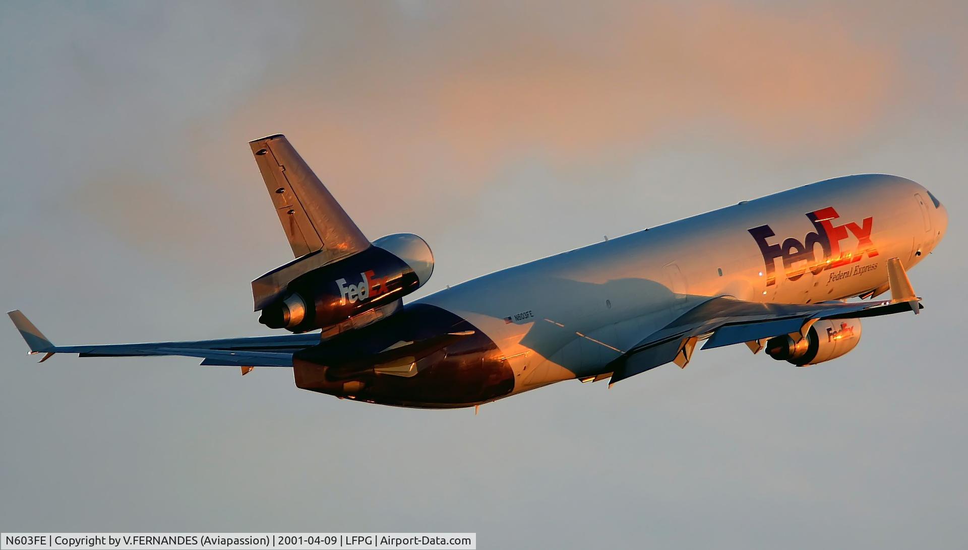 N603FE, 1991 McDonnell Douglas MD-11F C/N 48459, last sunrise