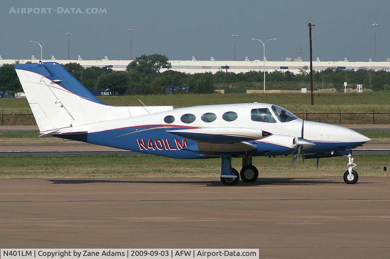N401LM, Cessna 401B C/N 401B-0209, At Alliance Fort Worth