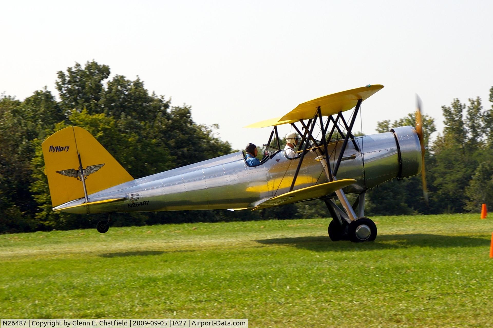 N26487, 1941 Meyers OTW-145 C/N 40, At the Antique Airplane Association Fly In.