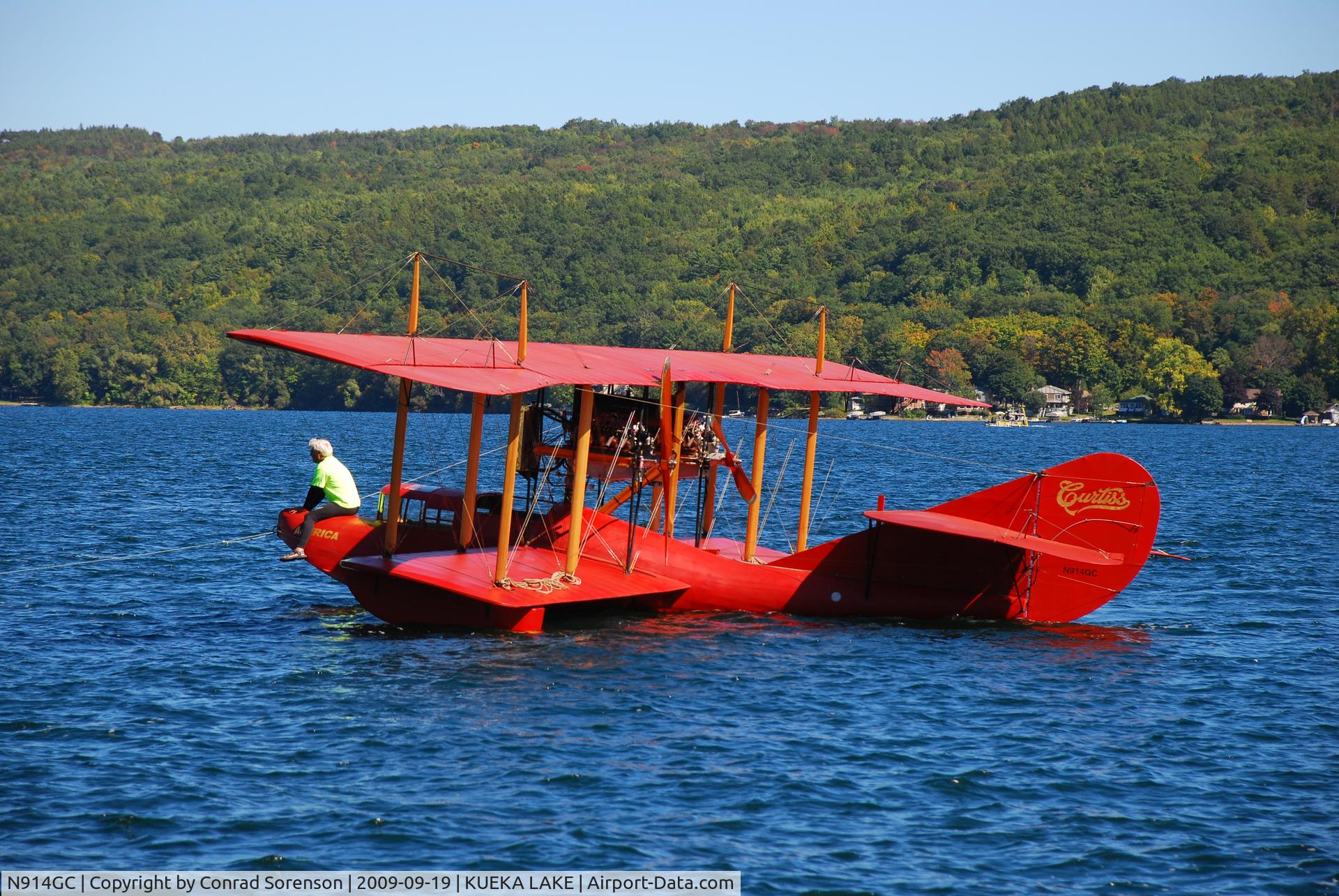 N914GC, Glenn H Curtiss Museum AMERICA C/N 1, Curtiss Museum Replica 1914 Flying Boad America