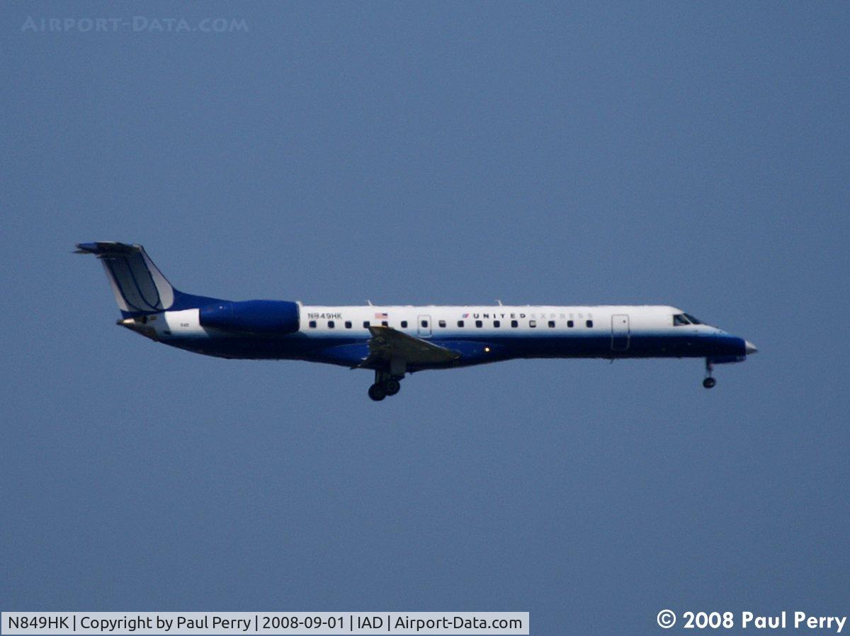 N849HK, 1996 Embraer ERJ-135ER (EMB-135ER) C/N 145002, Even from a distance, love that dark blue