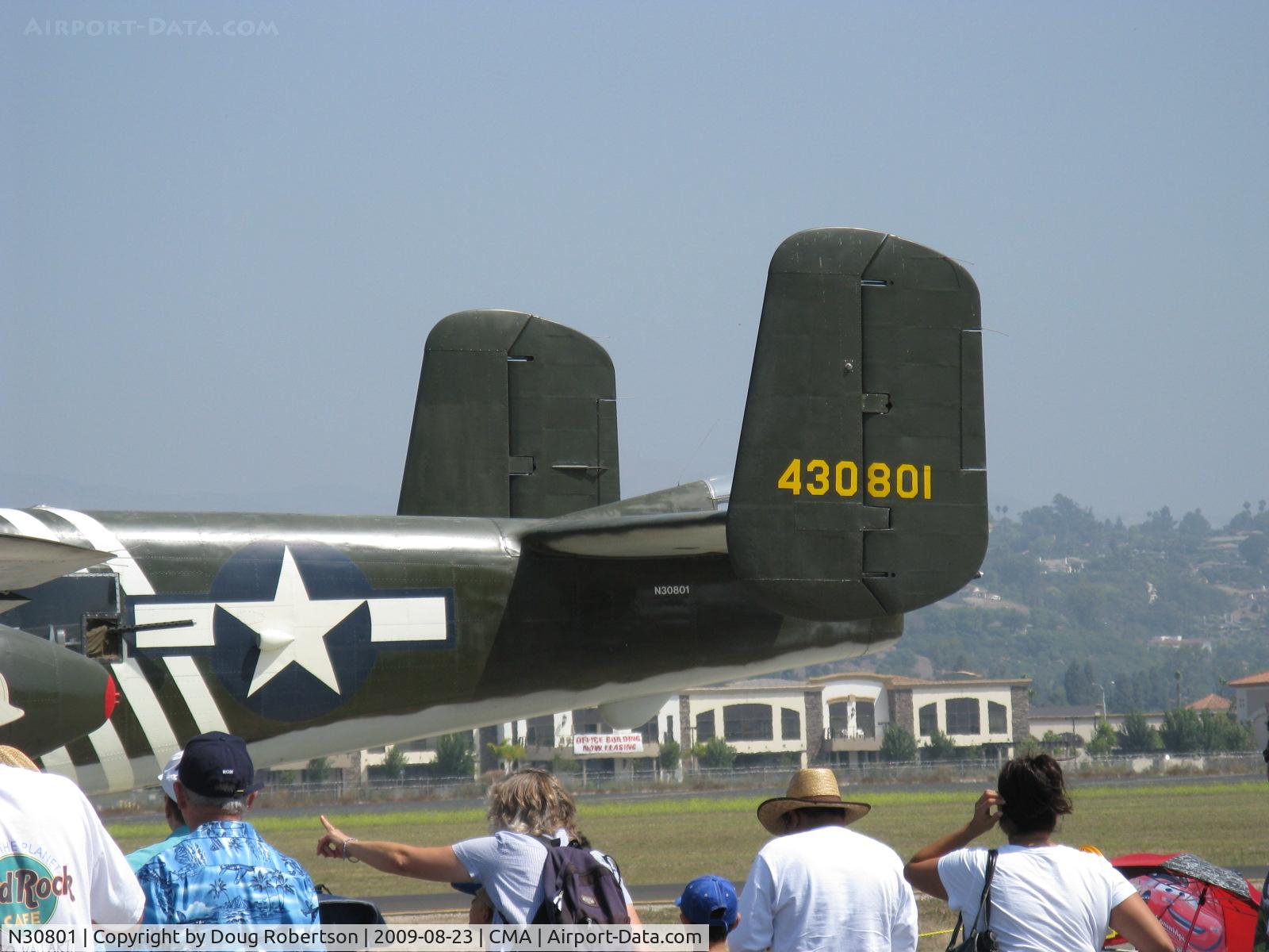 N30801, 1944 North American TB-25N Mitchell C/N 108-34076, 1944 North American TB-25N MITCHELL 'Executive Sweet', two Wright Cyclone R-2600s 1,700 Hp each, tails