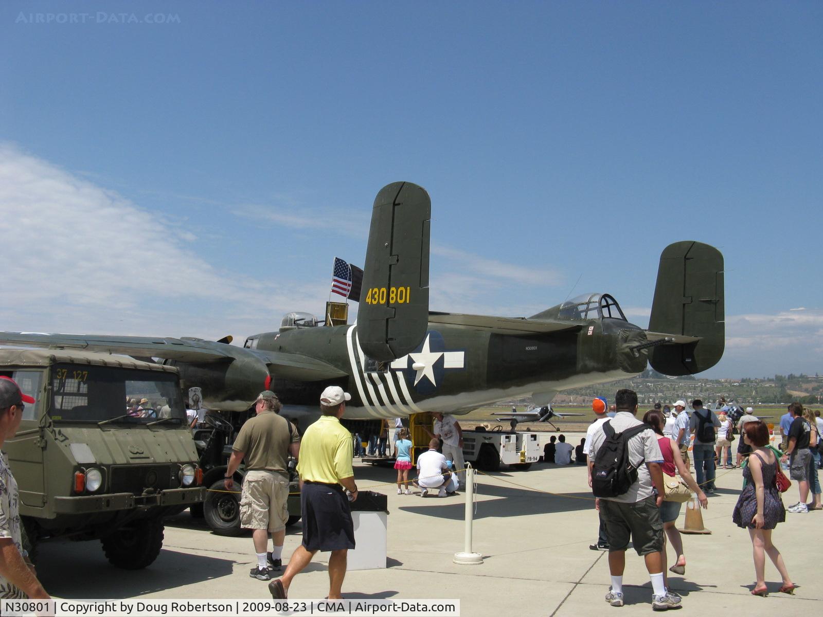 N30801, 1944 North American TB-25N Mitchell C/N 108-34076, 1944 North American TB-25N MITCHELL 'Executive Sweet', two Wright Cyclone R-2600s 1,700 Hp each, tails-tough access