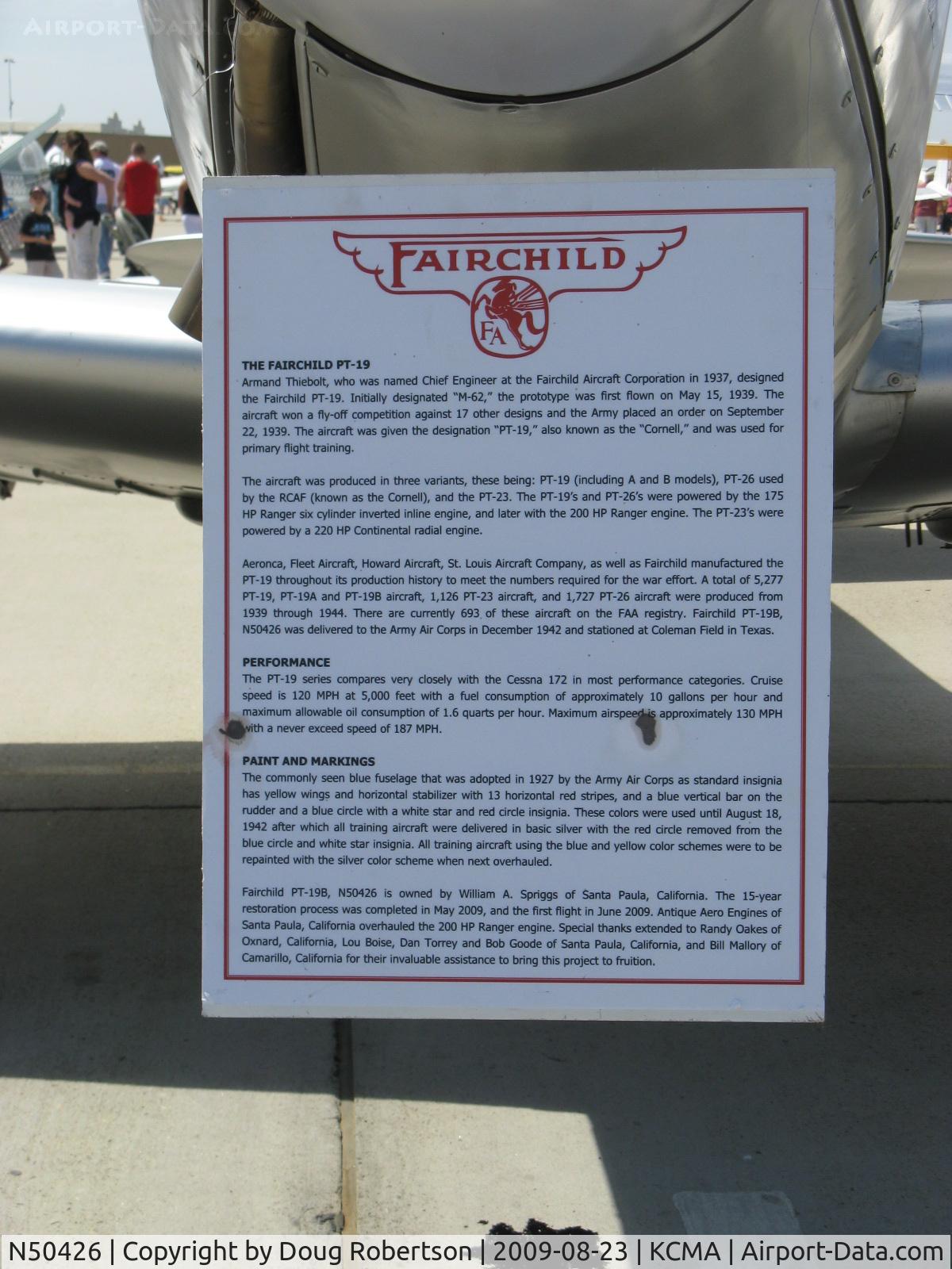 N50426, 1943 Fairchild M-62A-3 Cornell II C/N T43-5197, 1943 Fairchild M-62A CORNELL, Fairchild Ranger 6-440C-5 200 Hp, information