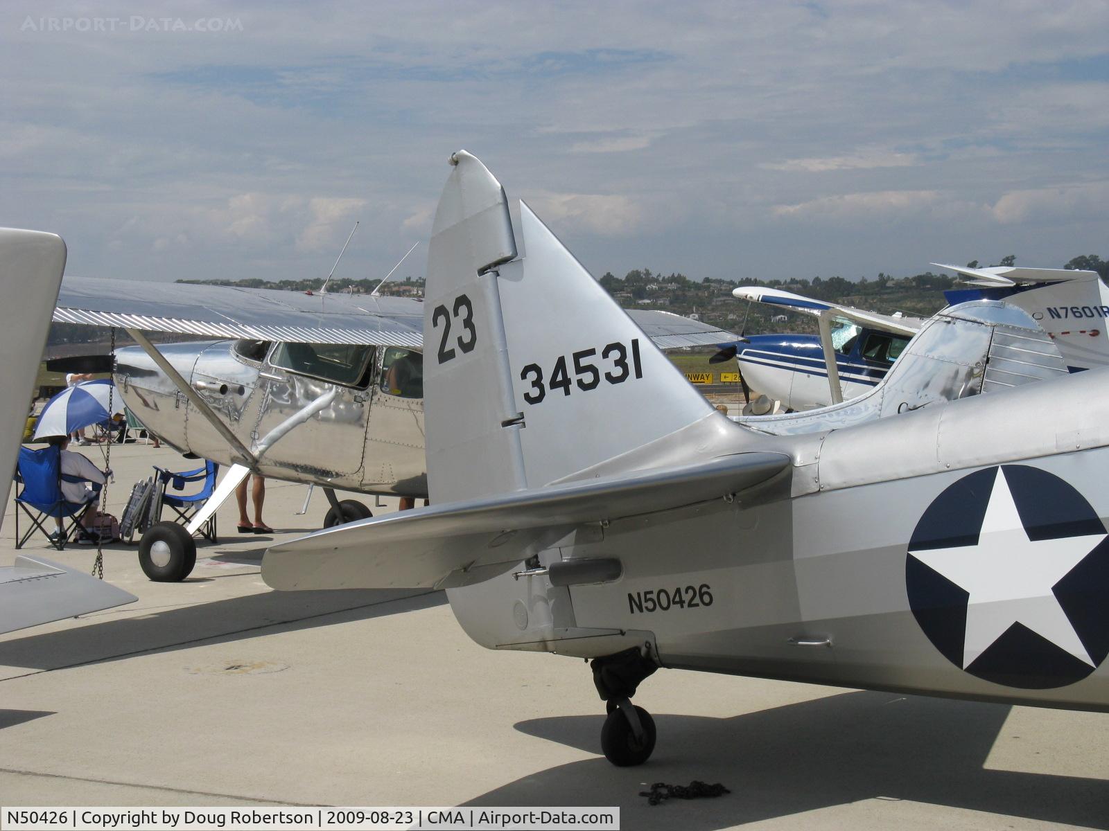 N50426, 1943 Fairchild M-62A-3 Cornell II C/N T43-5197, 1943 Fairchild M-62A CORNELL, Fairchild Ranger 6-440C-5 200 Hp, tail