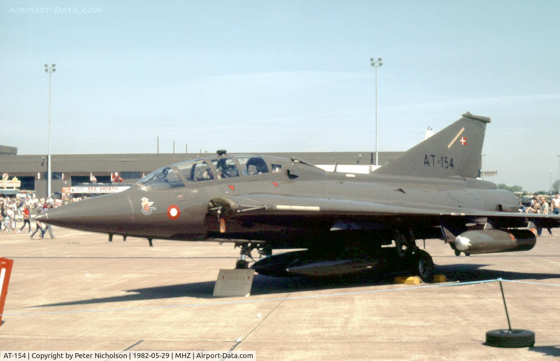 AT-154, 1971 Saab TF-35 Draken C/N 35-1154, Sk-35XD Draken of Esk 729 Royal Danish Air Force at the 1982 RAF Mildenhall Air Fete.