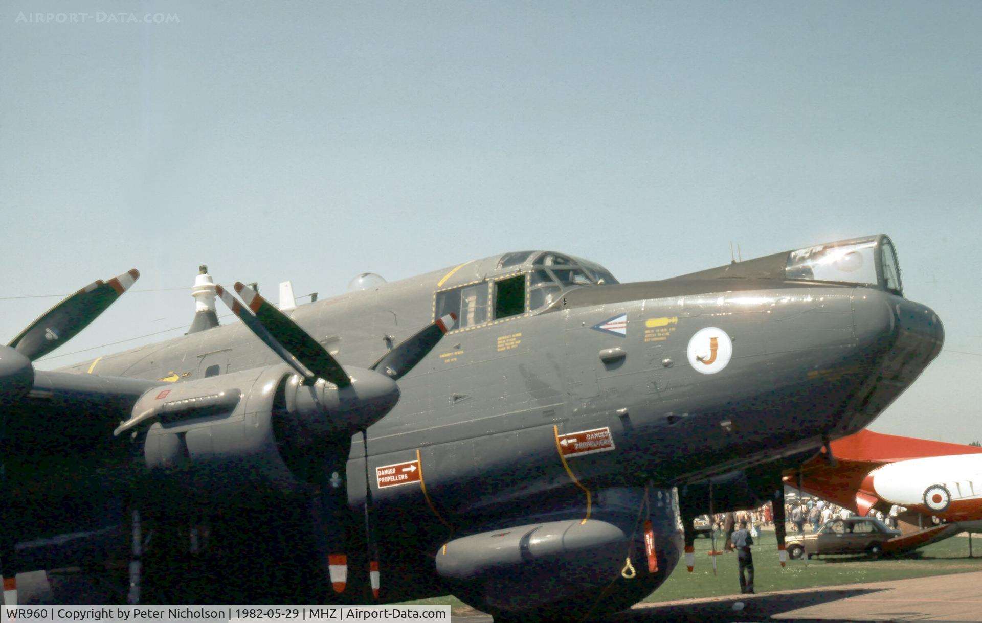 WR960, 1954 Avro 716 Shackleton AEW.2 C/N Not found WR960, Another view of the 8 Squadron Shackleton AEW.2 at the 1982 RAF Mildenhall Air Fete.