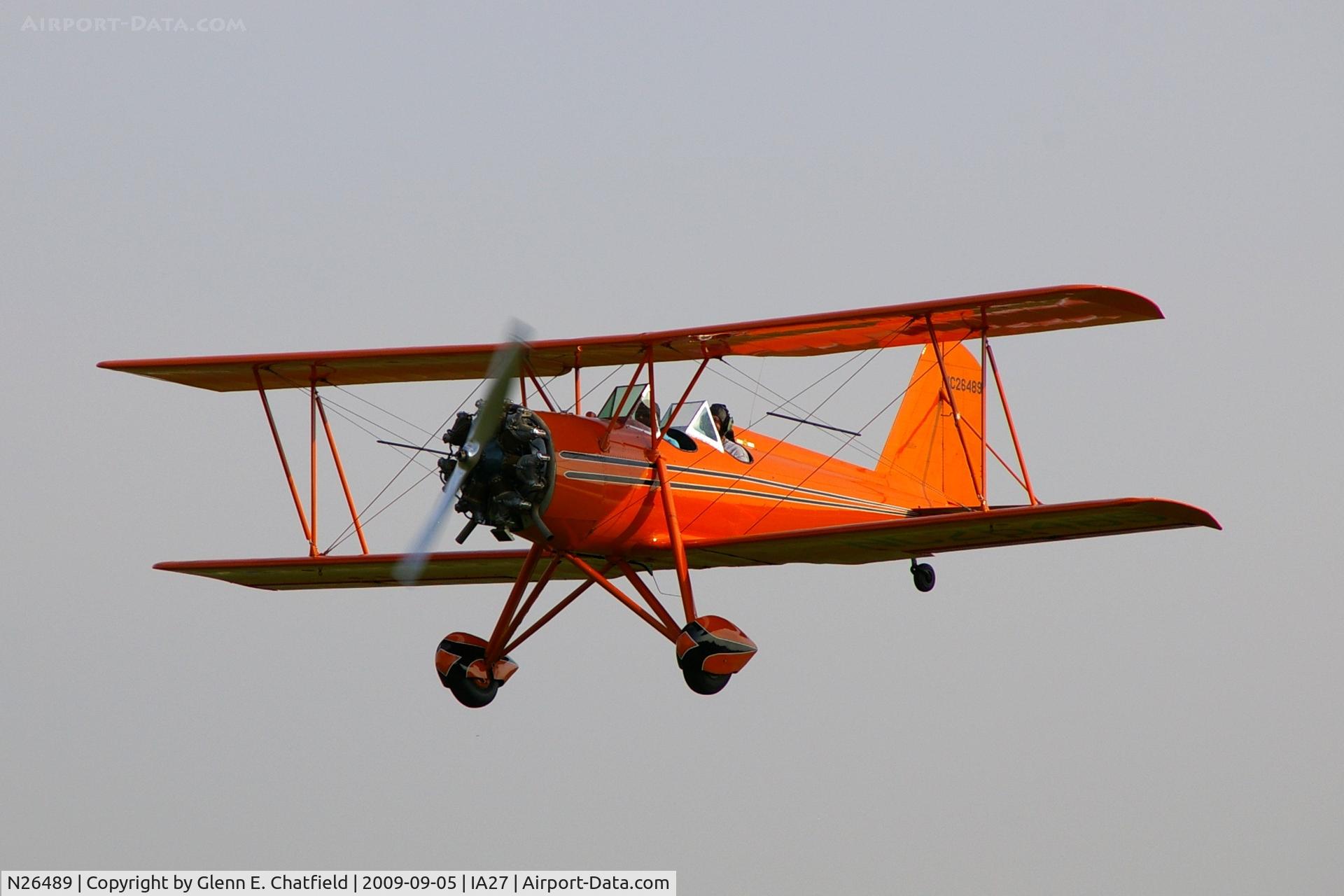 N26489, 1941 Meyers OTW C/N 42, At the Antique Airplane Association Fly In.
