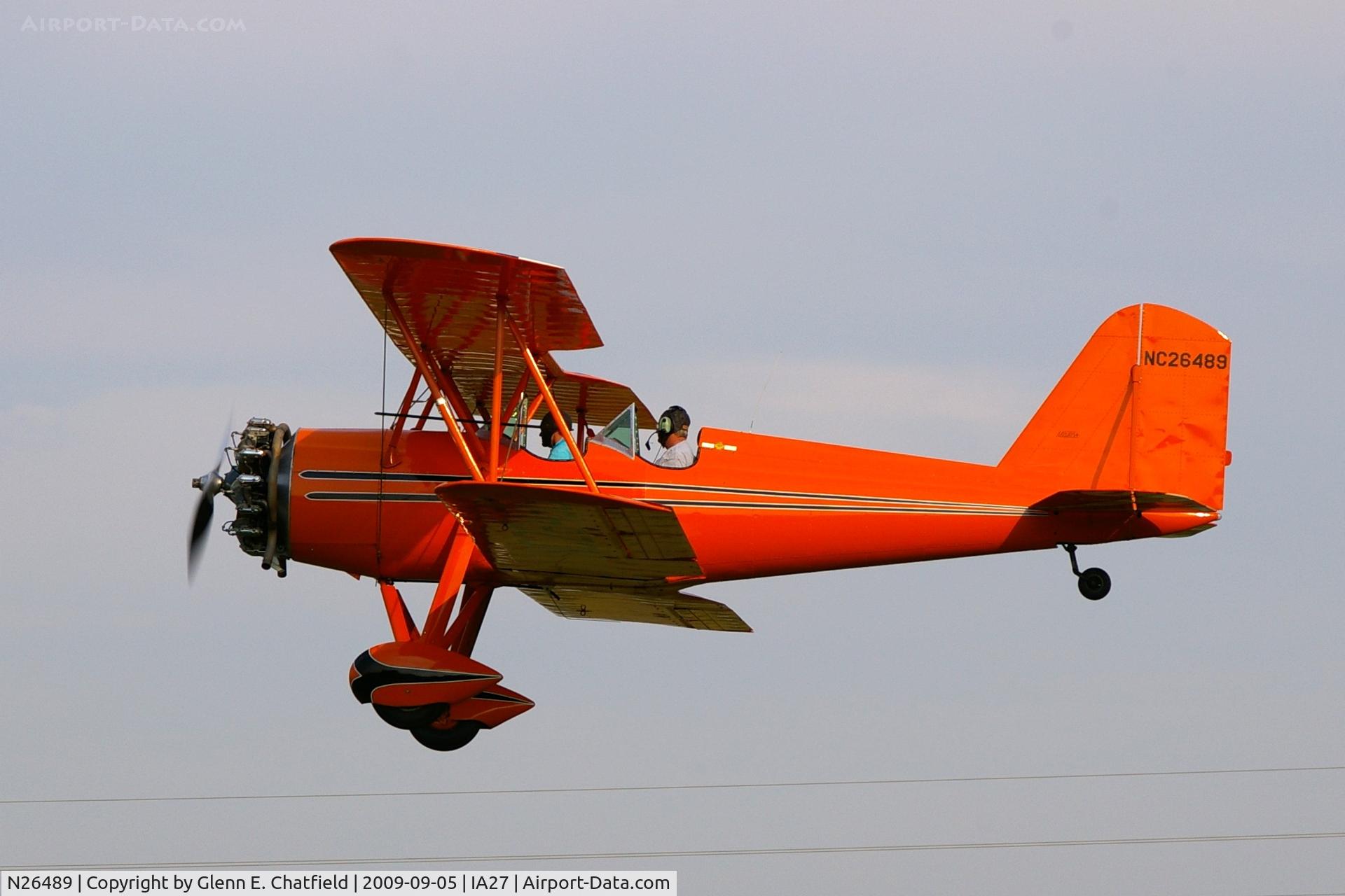 N26489, 1941 Meyers OTW C/N 42, At the Antique Airplane Association Fly In.