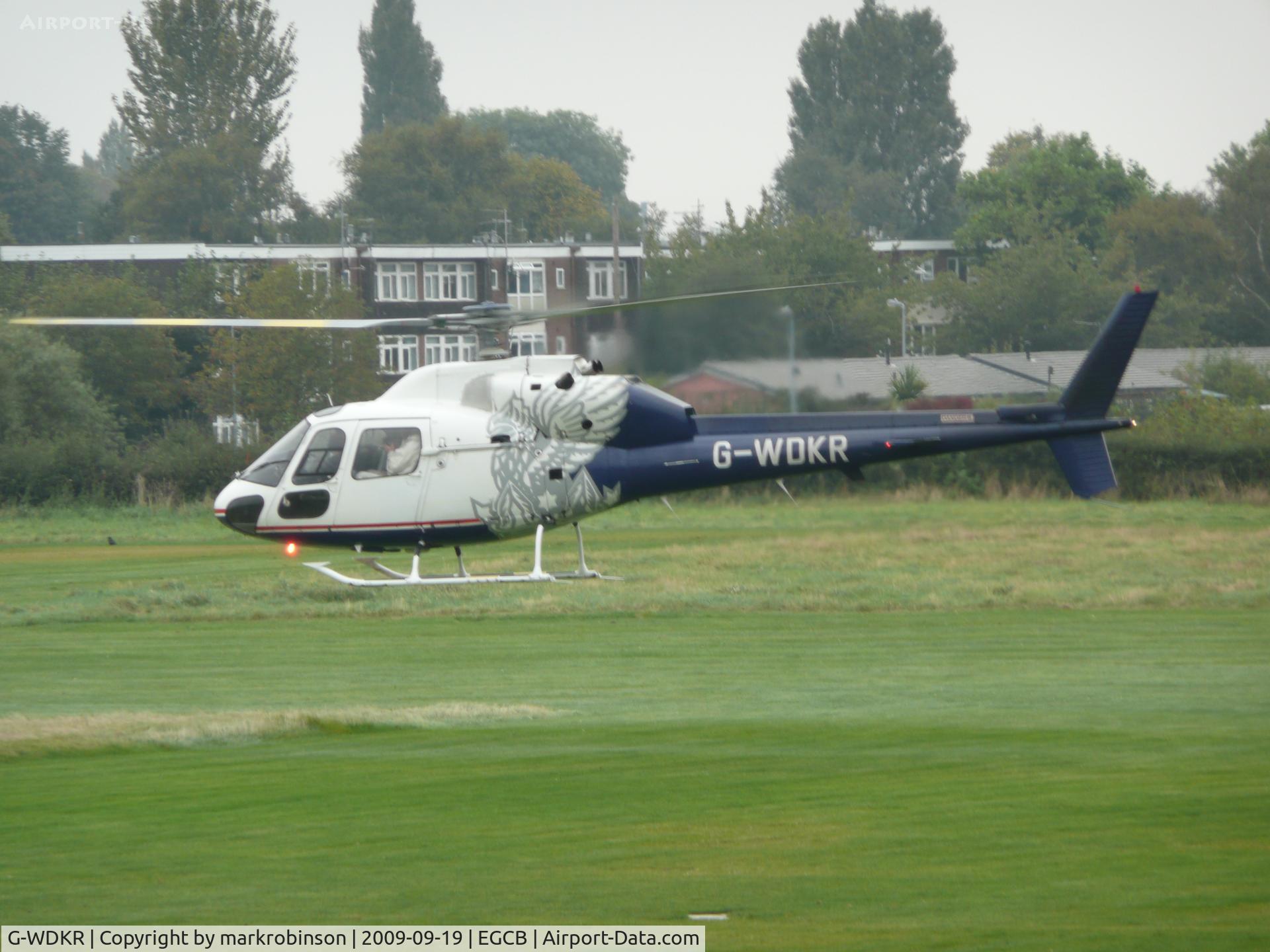 G-WDKR, 1981 Aerospatiale AS-355F-1 Ecureuil 2 C/N 5115, just waited to cross the runway @ barton uk.