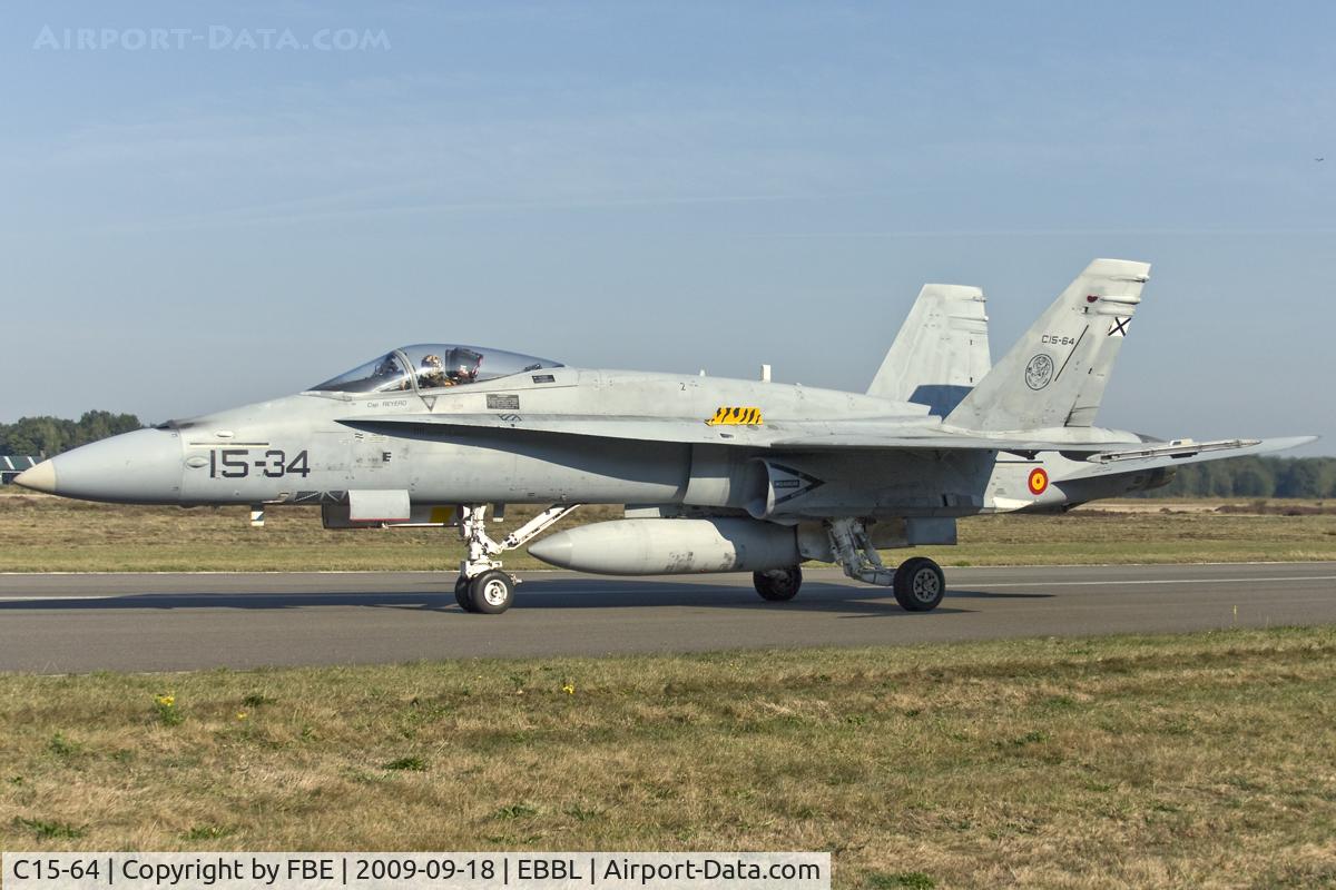 C15-64, McDonnell Douglas EF-18A Hornet C/N 0865/A587, Spanish Air Force EF-18-A taxying to the active