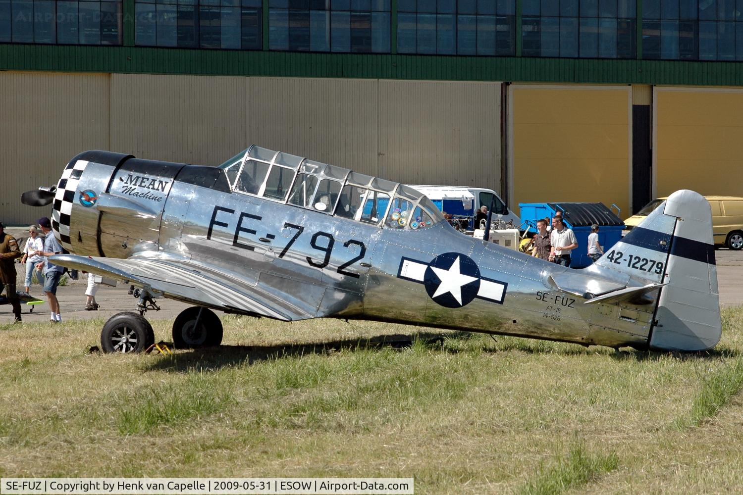 SE-FUZ, 1943 Noorduyn AT-16 Harvard II C/N 14-526, Ex Flygvapnet Harvard now in USAAF colours at Västerås Hässlö airport, Sweden