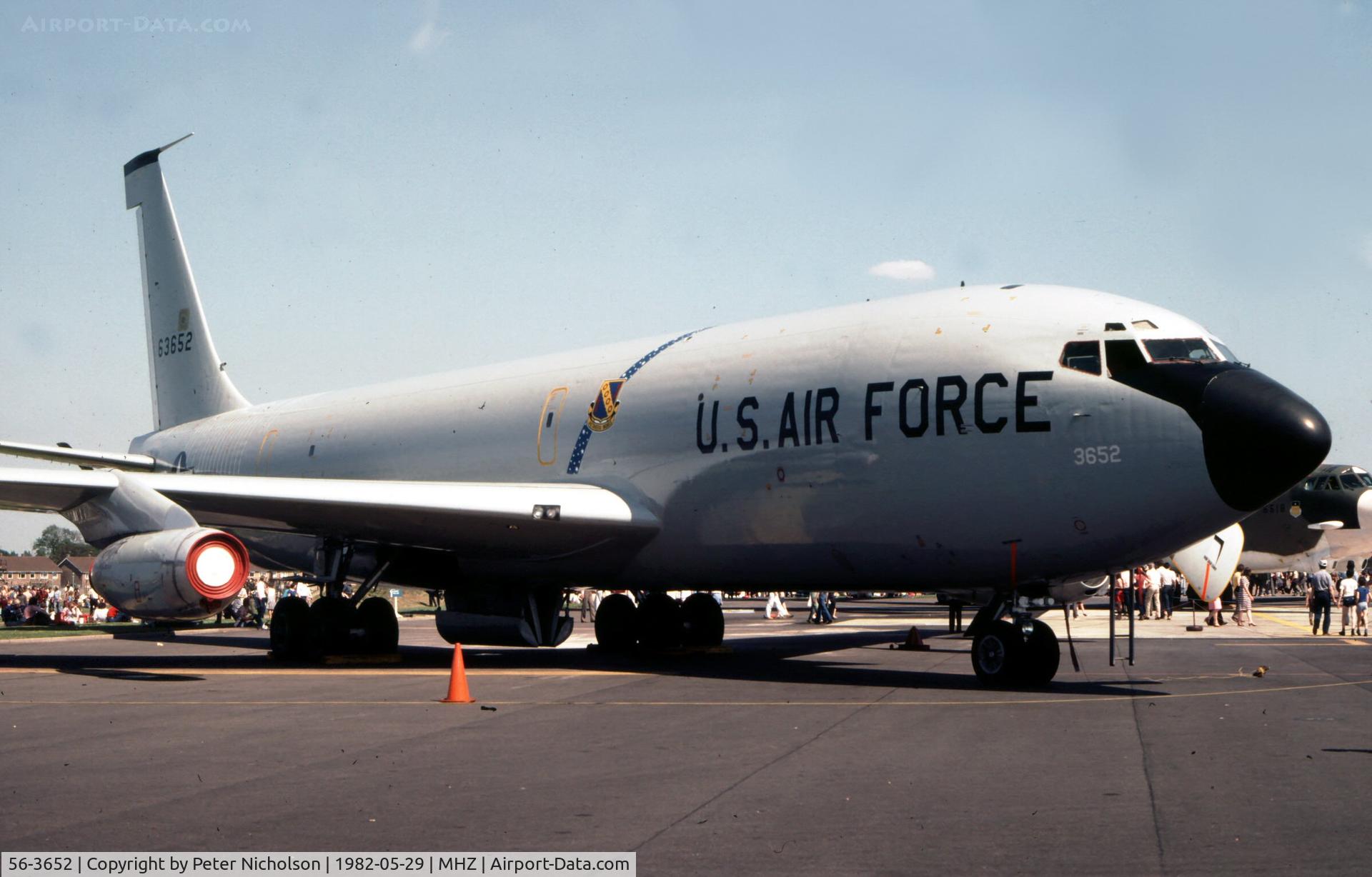 56-3652, 1956 Boeing KC-135A Stratotanker C/N 17401, KC-135A Stratotanker of 42nd Bombardment Wing at the 1982 RAF Mildenhall Air Fete.