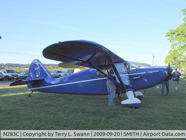 N283C, 1947 Stinson 108-2 Voyager C/N 108-3283, Parked at Smith's Airfield, Cambria, NY at the Fly-IN Breakfast.