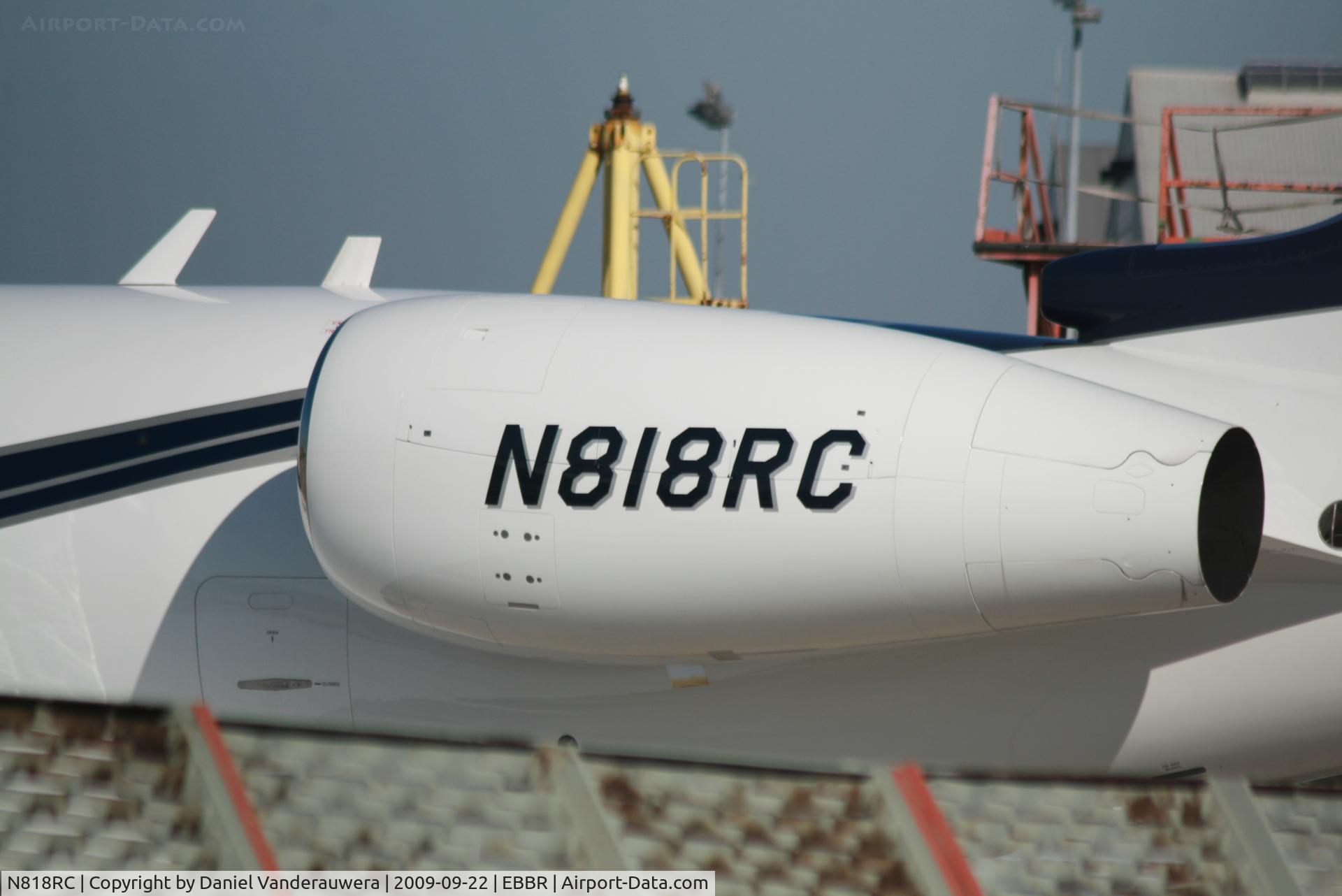 N818RC, 2007 Bombardier Challenger 300 (BD-100-1A10) C/N 20165, parked on General Aviation apron