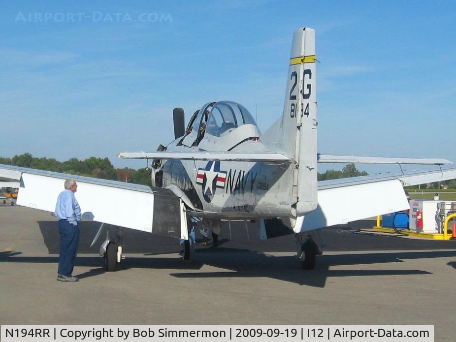 N194RR, North American T-28B Trojan C/N 200-265 (138194), On the ramp at Sidney, Ohio during the EAA fly-in.