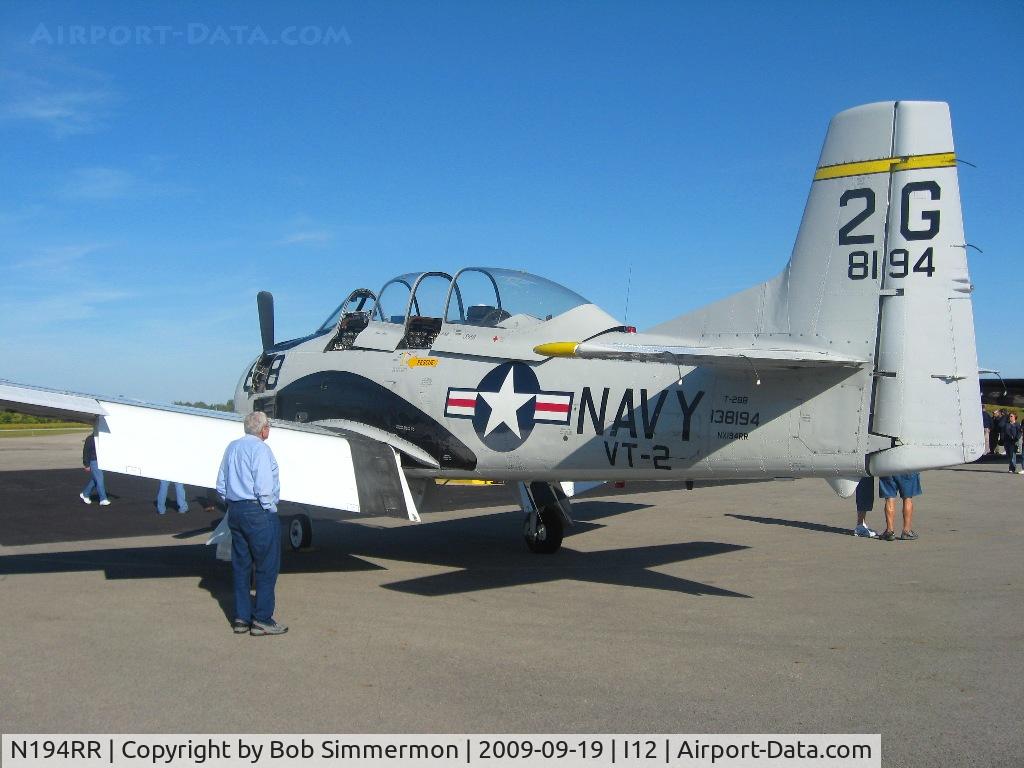 N194RR, North American T-28B Trojan C/N 200-265 (138194), On the ramp at Sidney, Ohio during the EAA fly-in.