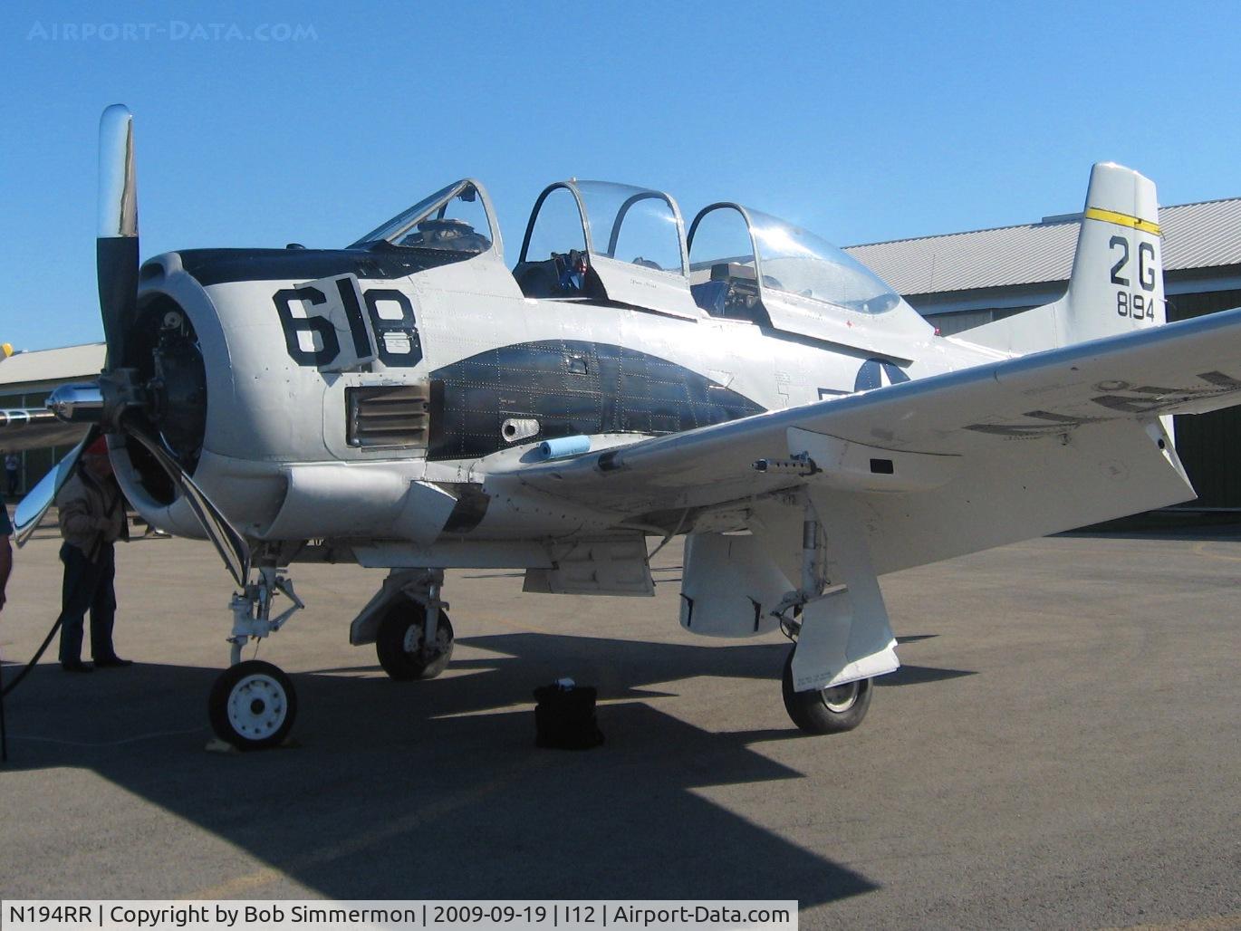 N194RR, North American T-28B Trojan C/N 200-265 (138194), On the ramp at Sidney, Ohio during the EAA fly-in.