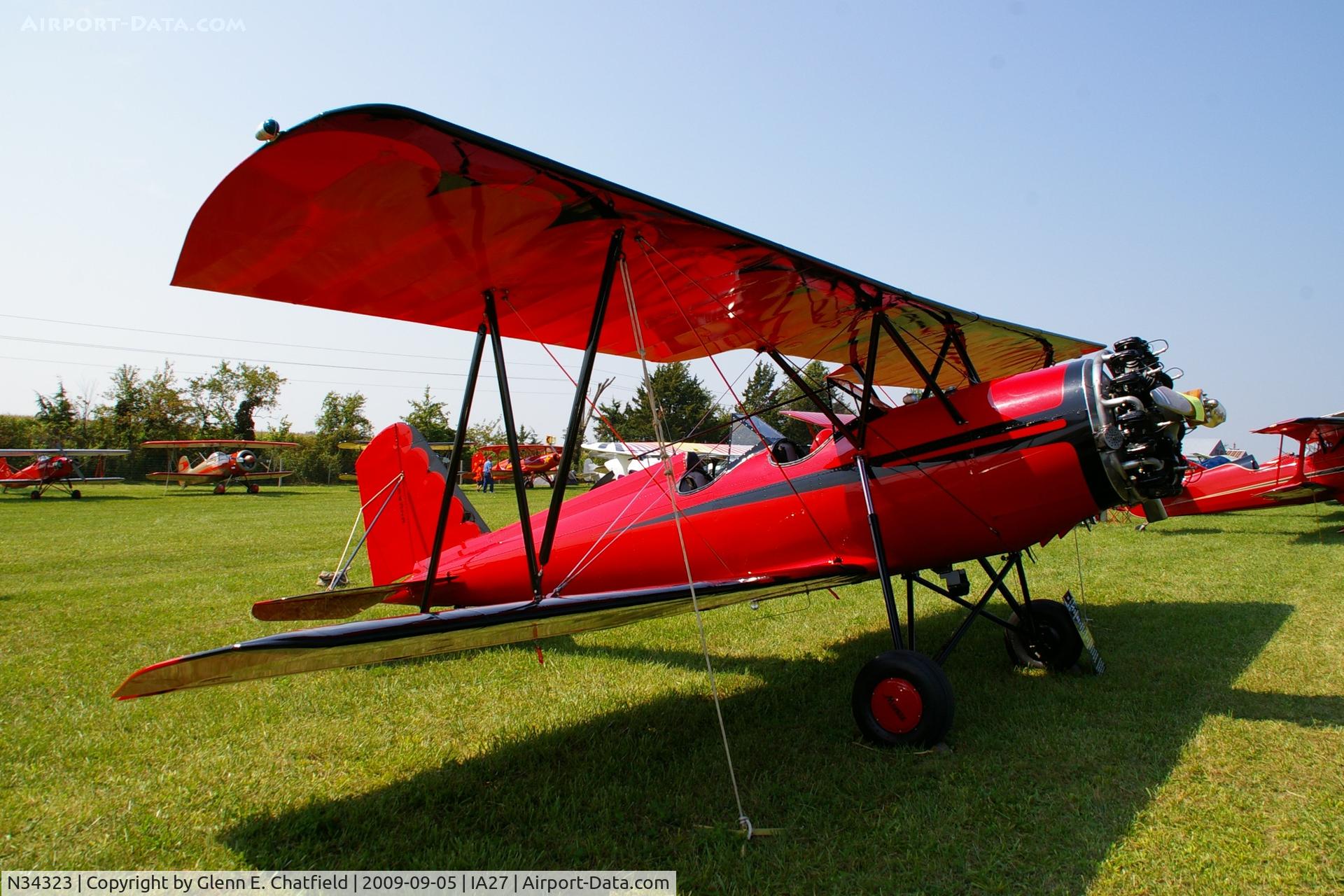 N34323, 1942 Meyers OTW-145 C/N 67, At the Antique Airplane Association Fly In.