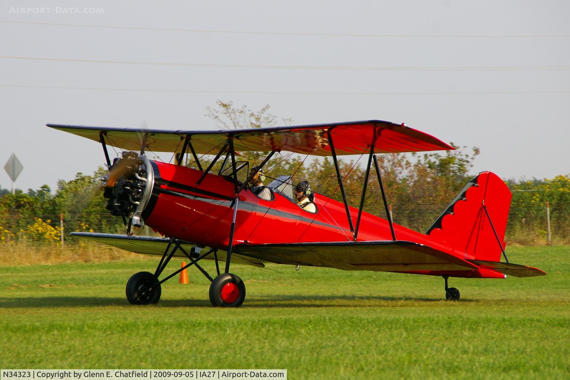 N34323, 1942 Meyers OTW-145 C/N 67, At the Antique Airplane Association Fly In.