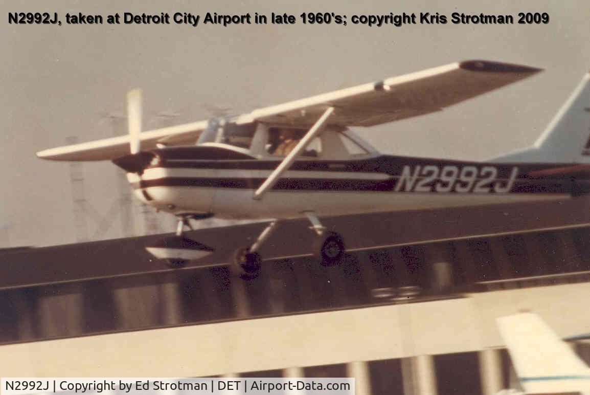 N2992J, 1966 Cessna 150G C/N 15065792, Detroit City Airport, late 1960's