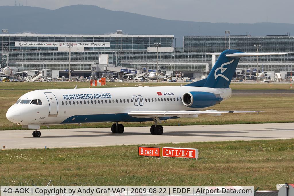 4O-AOK, 1989 Fokker 100 (F-28-0100) C/N 11272, Montenegro Airlines F100