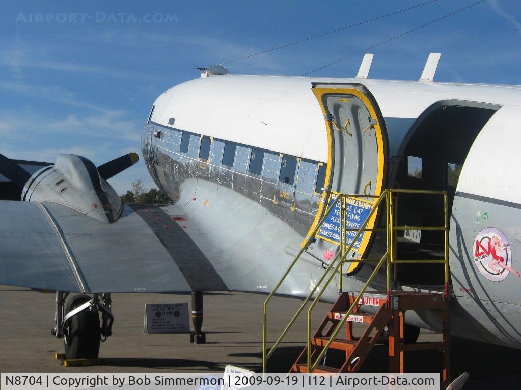 N8704, 1944 Douglas DC3C-S4C4G (TC-47B-30-DK) C/N 33048, On the ramp at Sidney, Ohio during the EAA fly-in