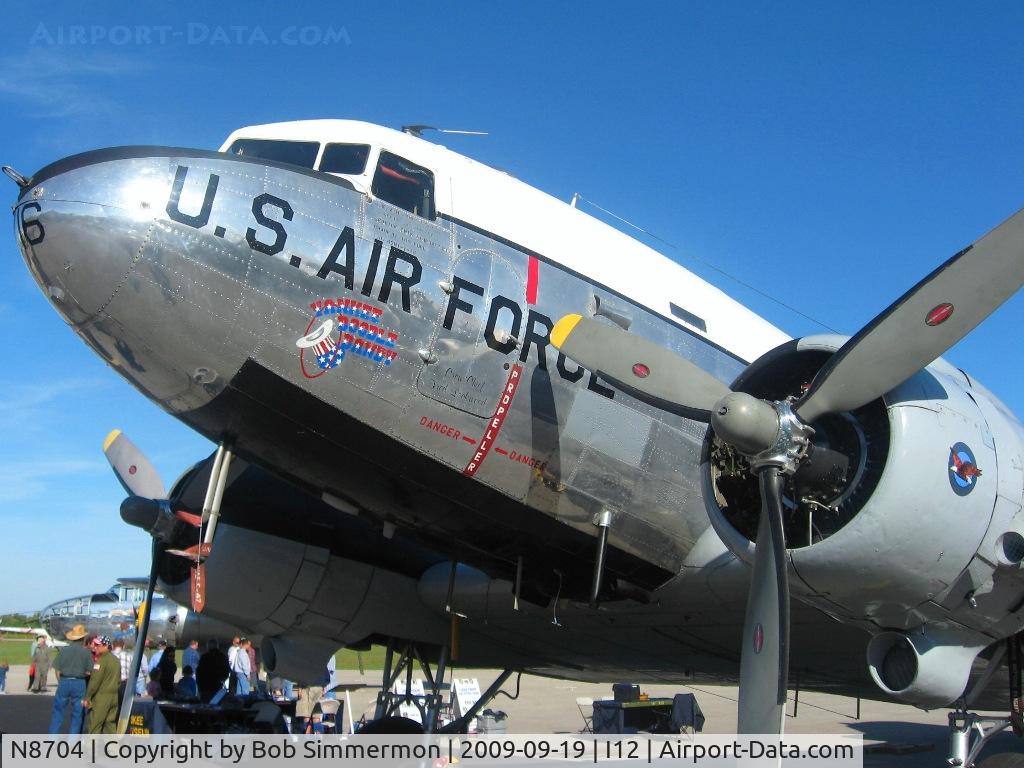 N8704, 1944 Douglas DC3C-S4C4G (TC-47B-30-DK) C/N 33048, On the ramp at Sidney, Ohio during the EAA fly-in