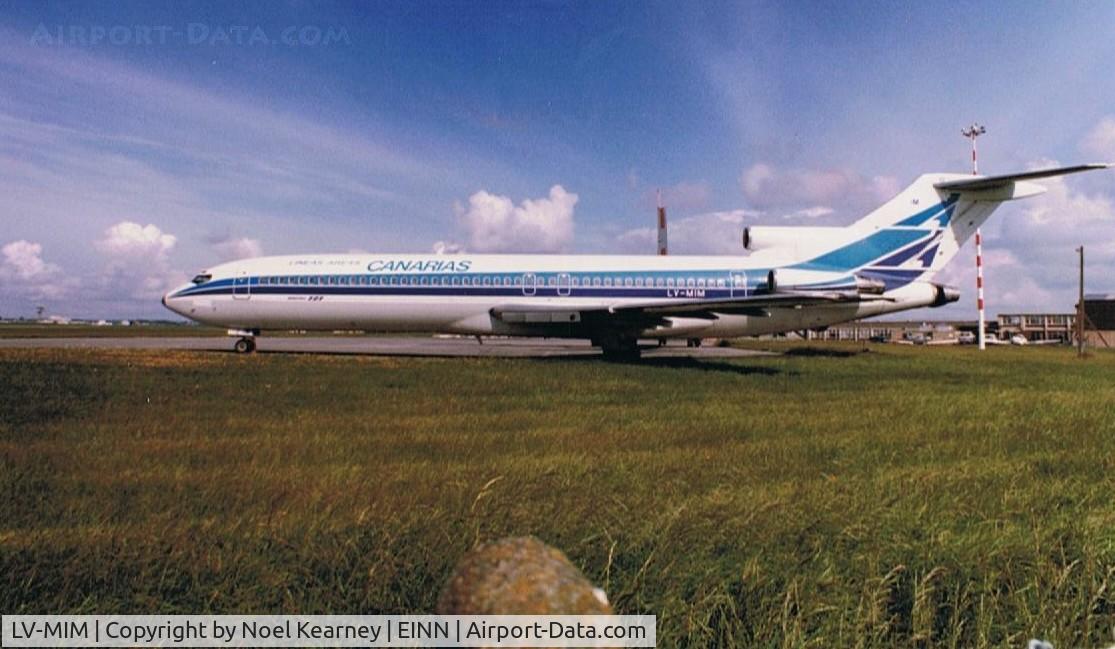 LV-MIM, 1978 Boeing 727-287 C/N 21688, B727-287 c/n 21688 (At SNN late 1988 - scanned image)