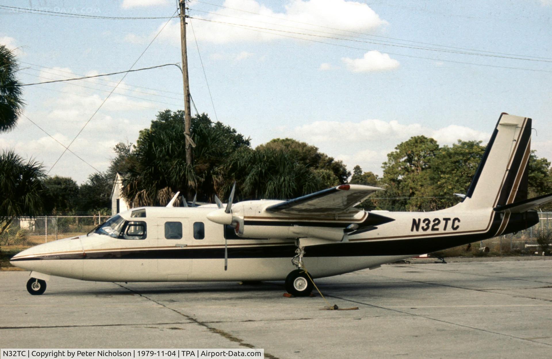 N32TC, Aero Commander 681 Hawk Commander C/N 6032, Aero Commander 681 seen at Tampa Air Centre in November 1979.