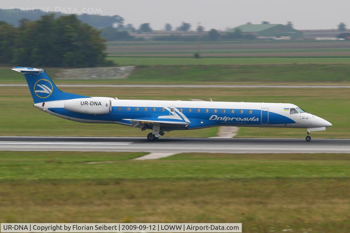 UR-DNA, 1998 Embraer EMB-145EU (ERJ-145EU) C/N 145088, touched down rwy 34