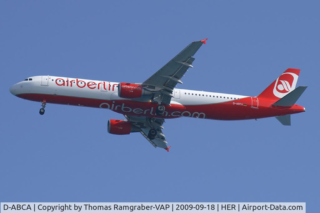 D-ABCA, 2008 Airbus A321-211 C/N 3708, Air Berlin Airbus A321