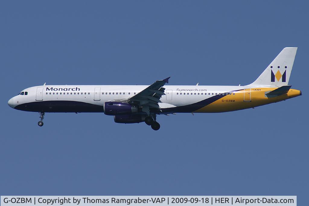 G-OZBM, 1999 Airbus A321-231 C/N 1045, Monarch Airbus A321
