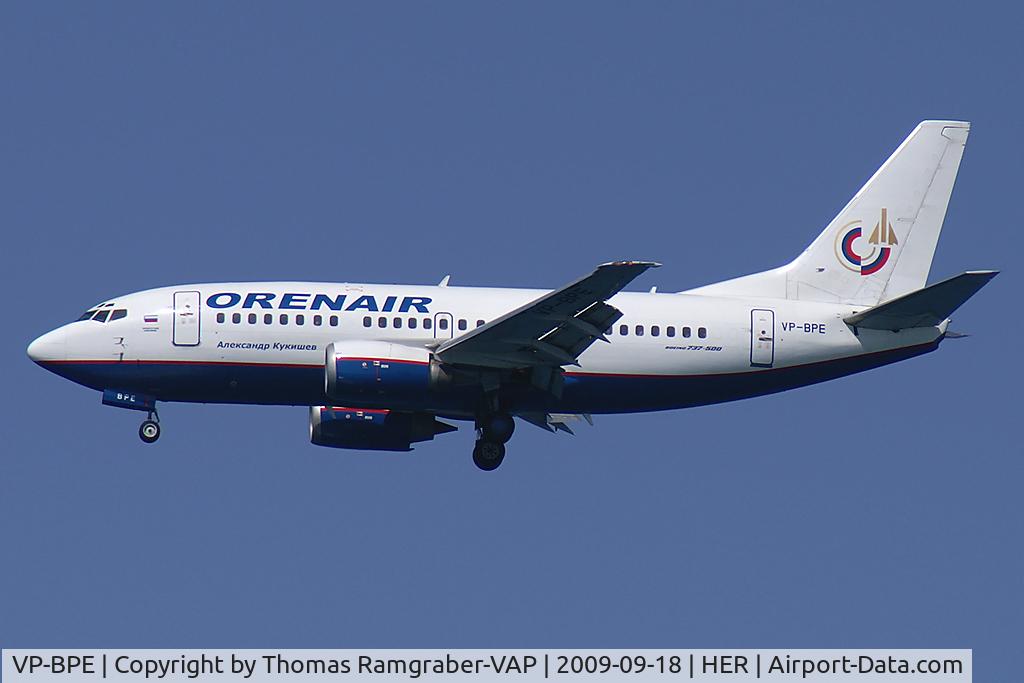 VP-BPE, 1992 Boeing 737-5H6 C/N 26445, Orenair Boeing 737-500