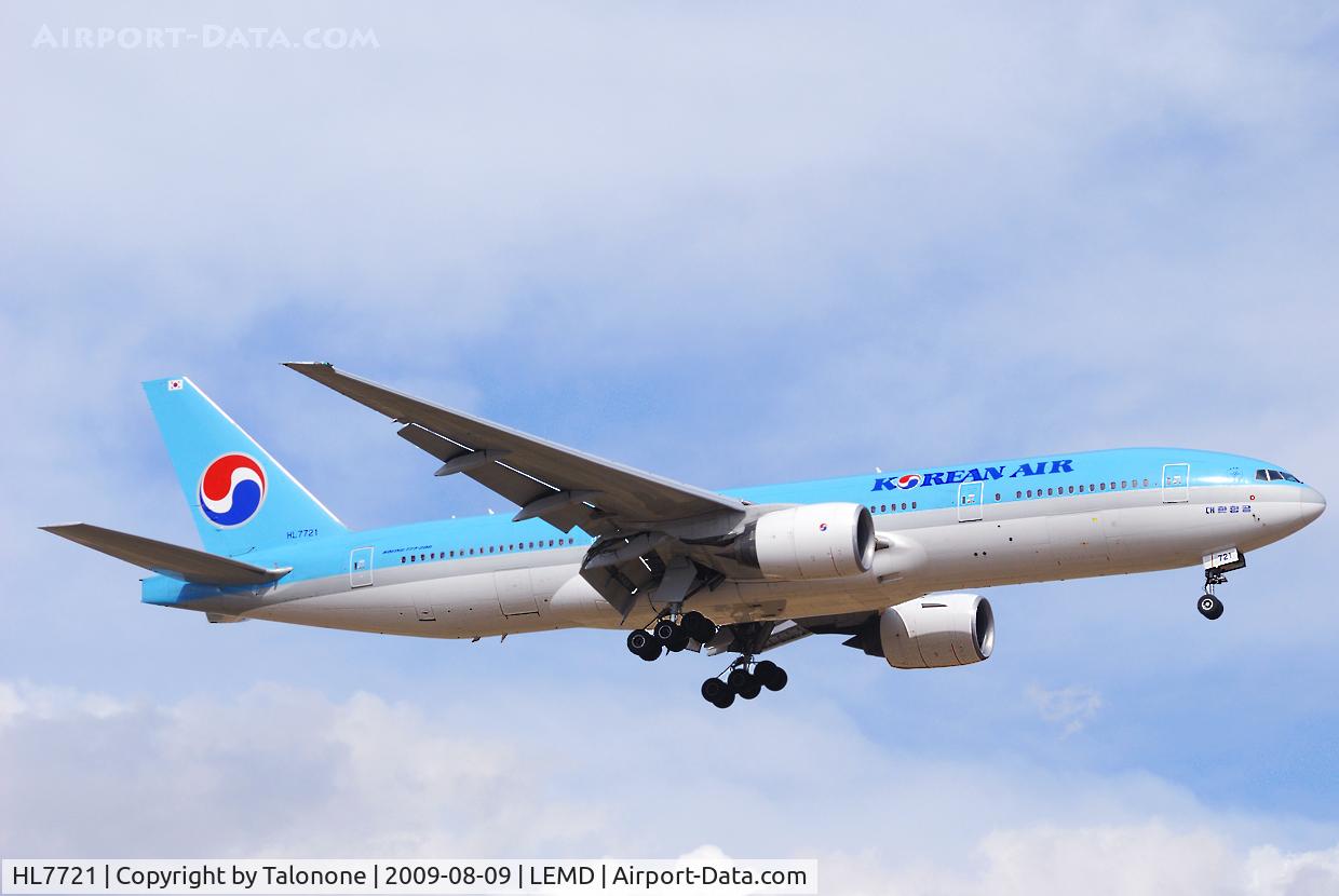 HL7721, Boeing 777-2B5/ER C/N 33727, KAL