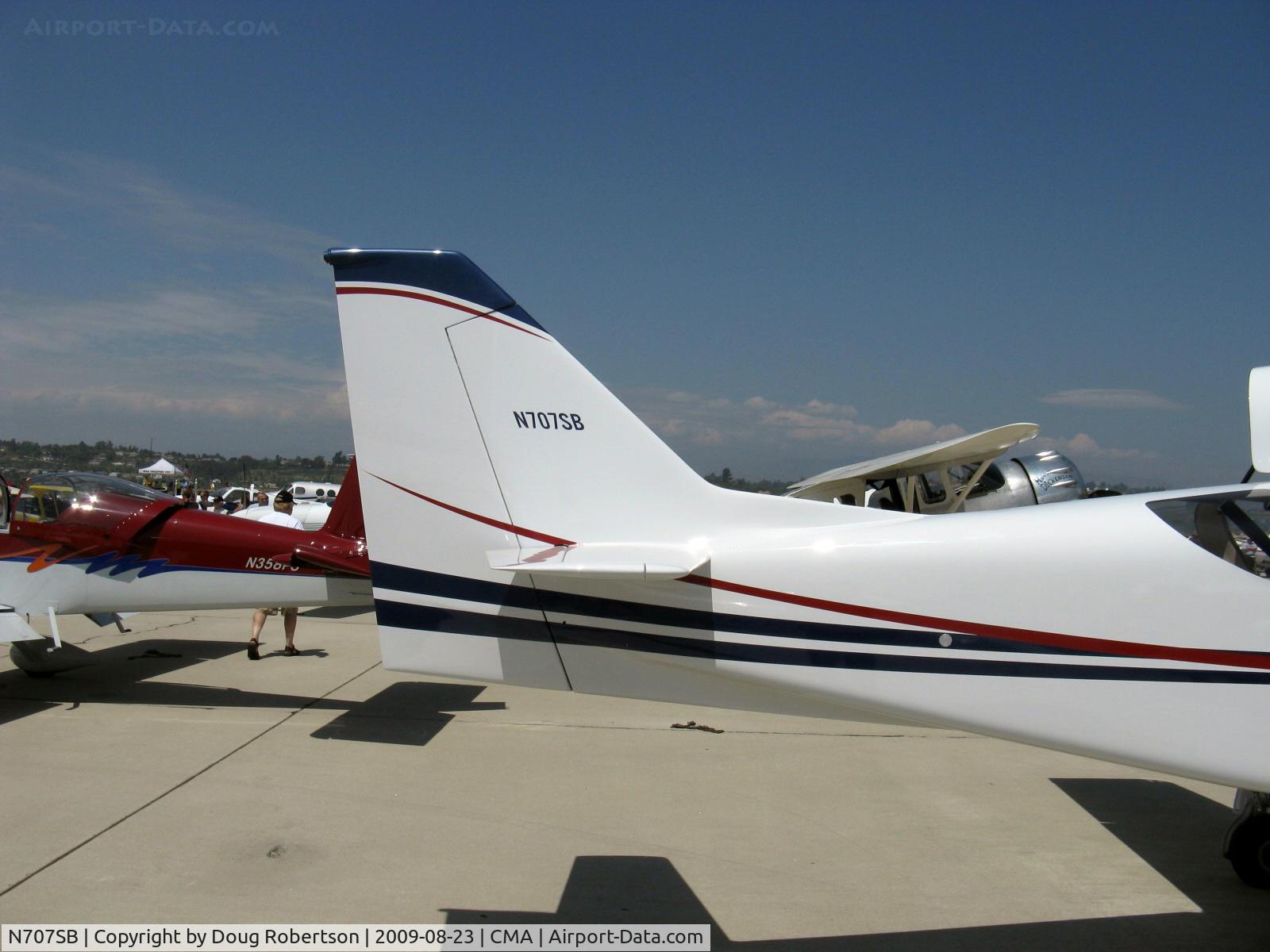 N707SB, Stoddard-Hamilton Glasair II C/N 3237, Tabor GLASAIR II, tail