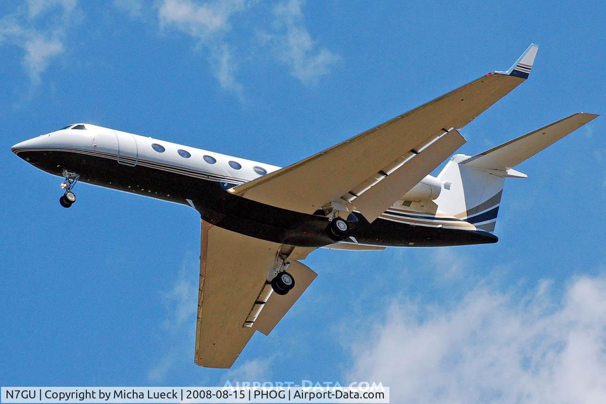N7GU, 2008 Gulfstream Aerospace GIV-X (G450) C/N 4118, At Maui