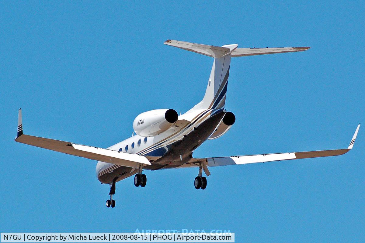 N7GU, 2008 Gulfstream Aerospace GIV-X (G450) C/N 4118, At Maui
