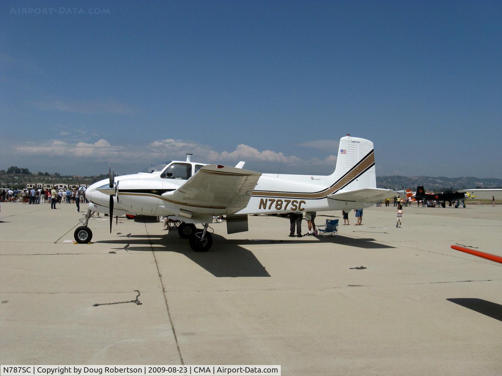 N787SC, 1962 Beech D50E Twin Bonanza C/N DH-324, 1962 Beech D50E TWIN BONANZA, two Lycoming GO-480-G2F6 295 Hp each, three abreast seating-pilot & two copilots